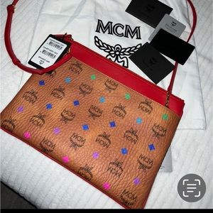 MCM Visetos Crossbody Bag Pouch